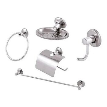 Kit acessórios para banheiro Chroma 5 pçs STEEL